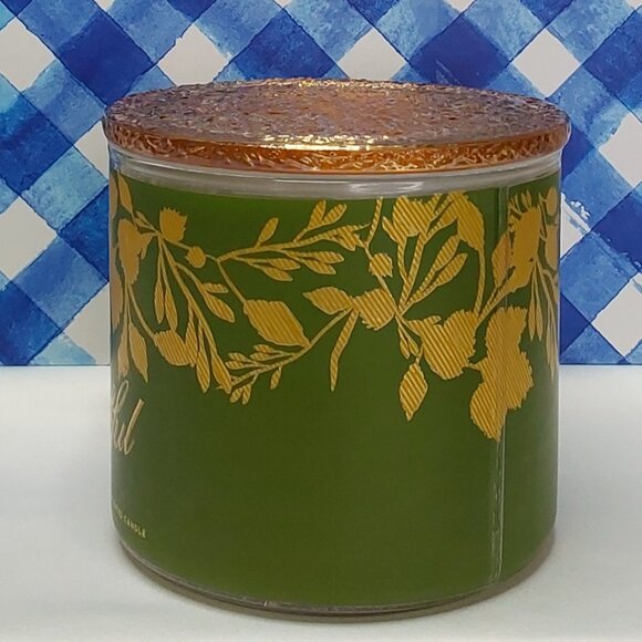 WHITE BARN 3-WICK CANDLE 'HARVEST GATHERING' w/DECORATIVE TOP & WRAP - Picture 5 of 16